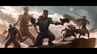 movies, Guardians of the Galaxy, Drax the Destroyer, Star Lord HD wallpaper