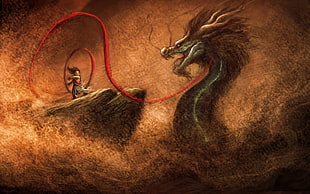 dragon, Nezha, chinese dragon, Journey to the west HD wallpaper