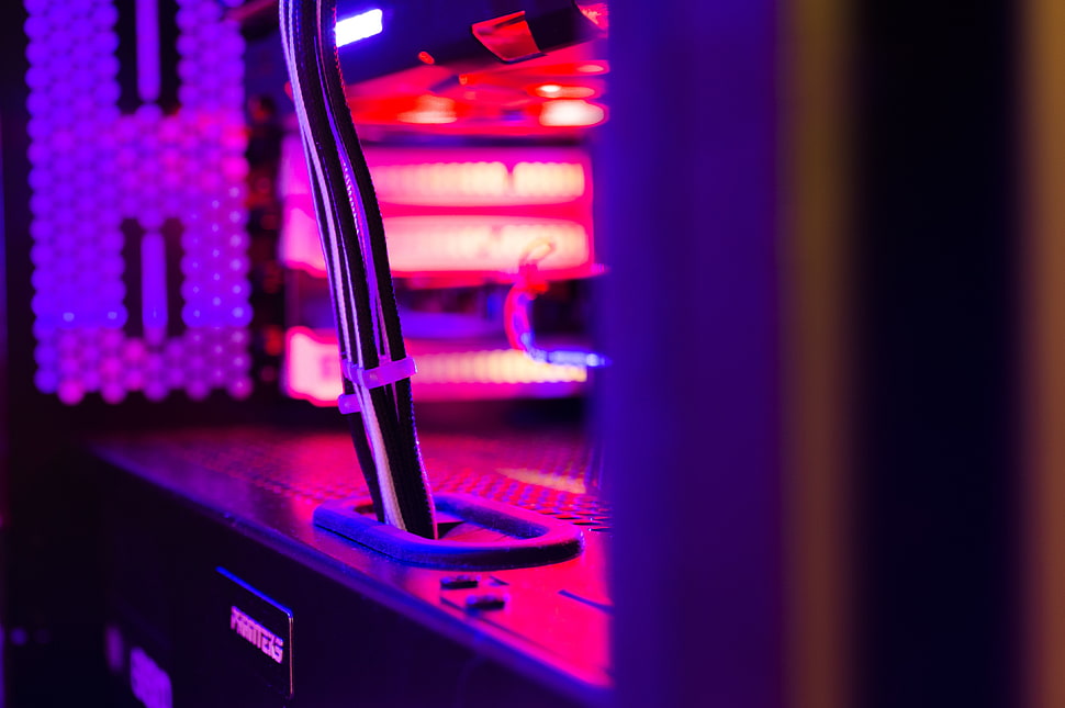 black computer tower interior, Phanteks, Cablemods, Galax, KFA2 HD wallpaper