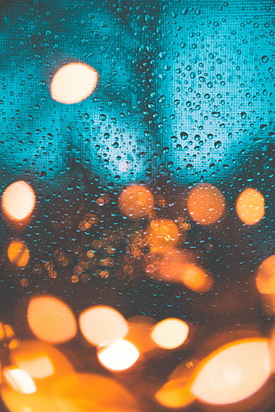 water droplets, Drops, Surface, Glare HD wallpaper