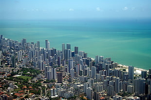 aerial view of urban area near body of water, recife