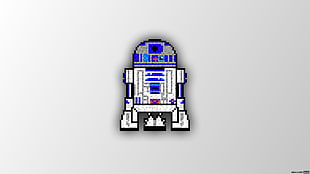 Star Wars R2-D2 illustration, R2-D2, Star Wars, Trixel, pixel art