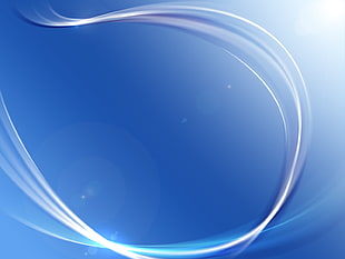 photo of white and blue artwork