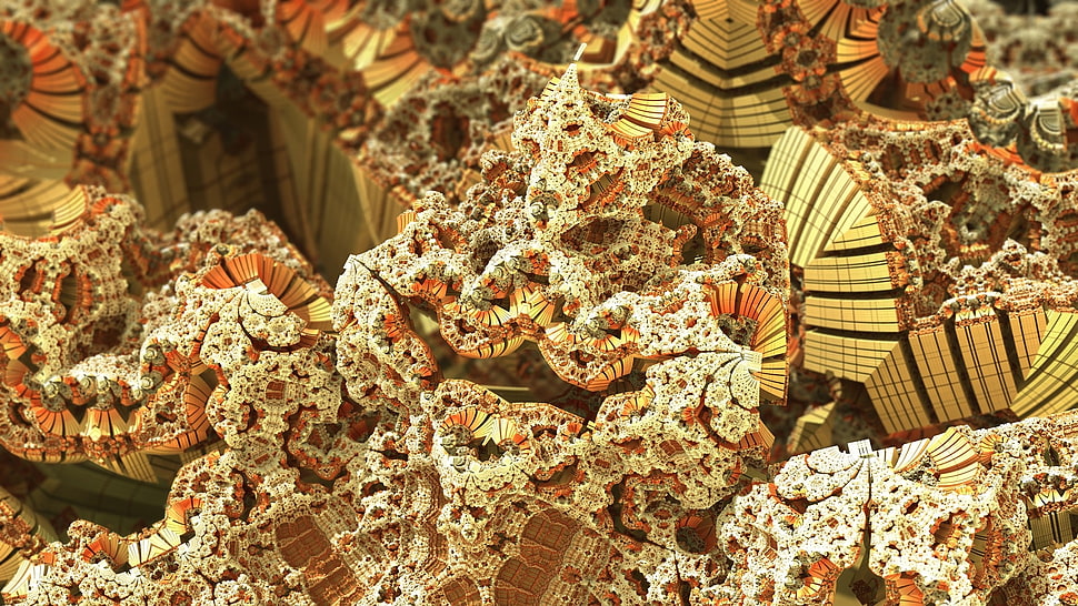 brown decorative stones HD wallpaper