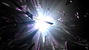 purple and black crystal cut