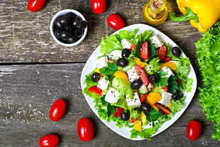 vegetable salad, Greek, cooking, recipe