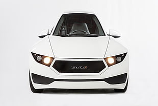 white car, Electra Meccanica Solo, electric car, 5k