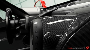 black vehicle interior, Forza Motorsport 4, Forza Motorsport HD wallpaper