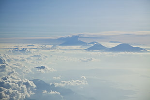 top view photography of clouds HD wallpaper