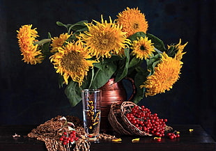 sunflower centerpiece HD wallpaper