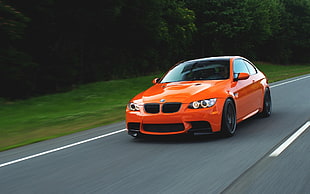 orange BMW concept car HD wallpaper