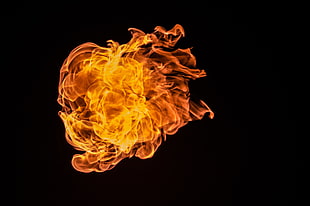 flame with black background