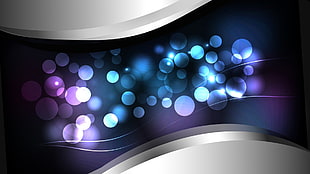 blue and purple bubble wallpaper, abstract, colorful, circle, bokeh