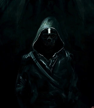 man with black leather zip-up hoodie HD wallpaper