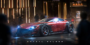 red supercar, Khyzyl Saleem, car, Mazda RX-Vision