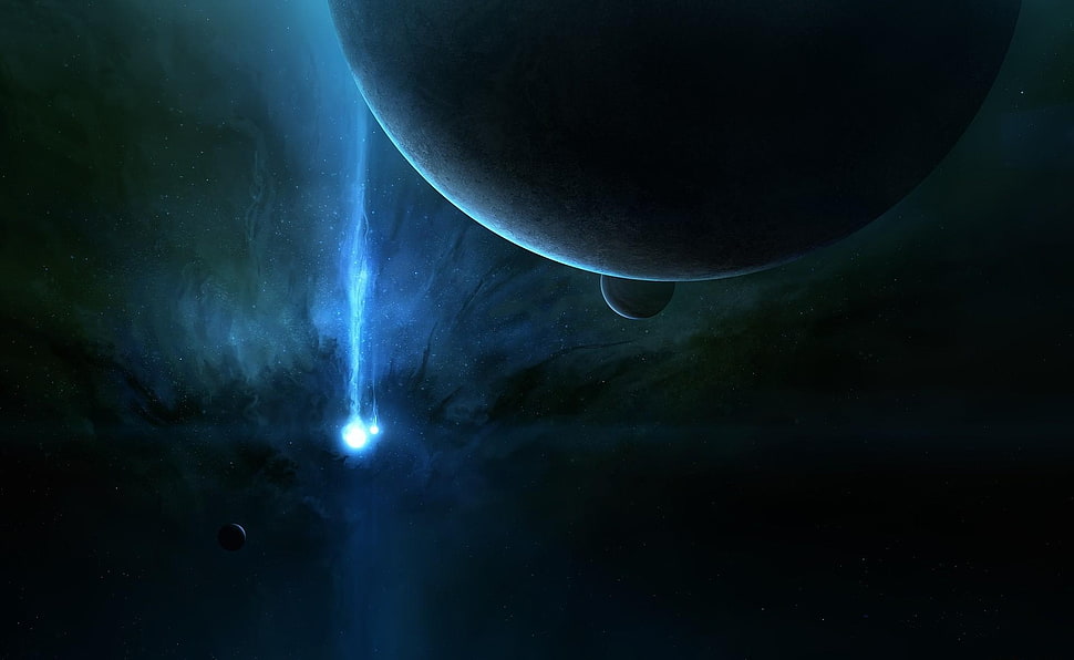 solar system illustration HD wallpaper