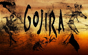 black text, Gojira