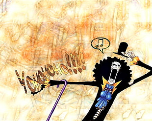 Brook from One Piece illustration, One Piece, anime, Brook