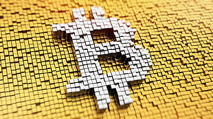 Bitcoin illustration, 8k, gold, B, Bitcoin