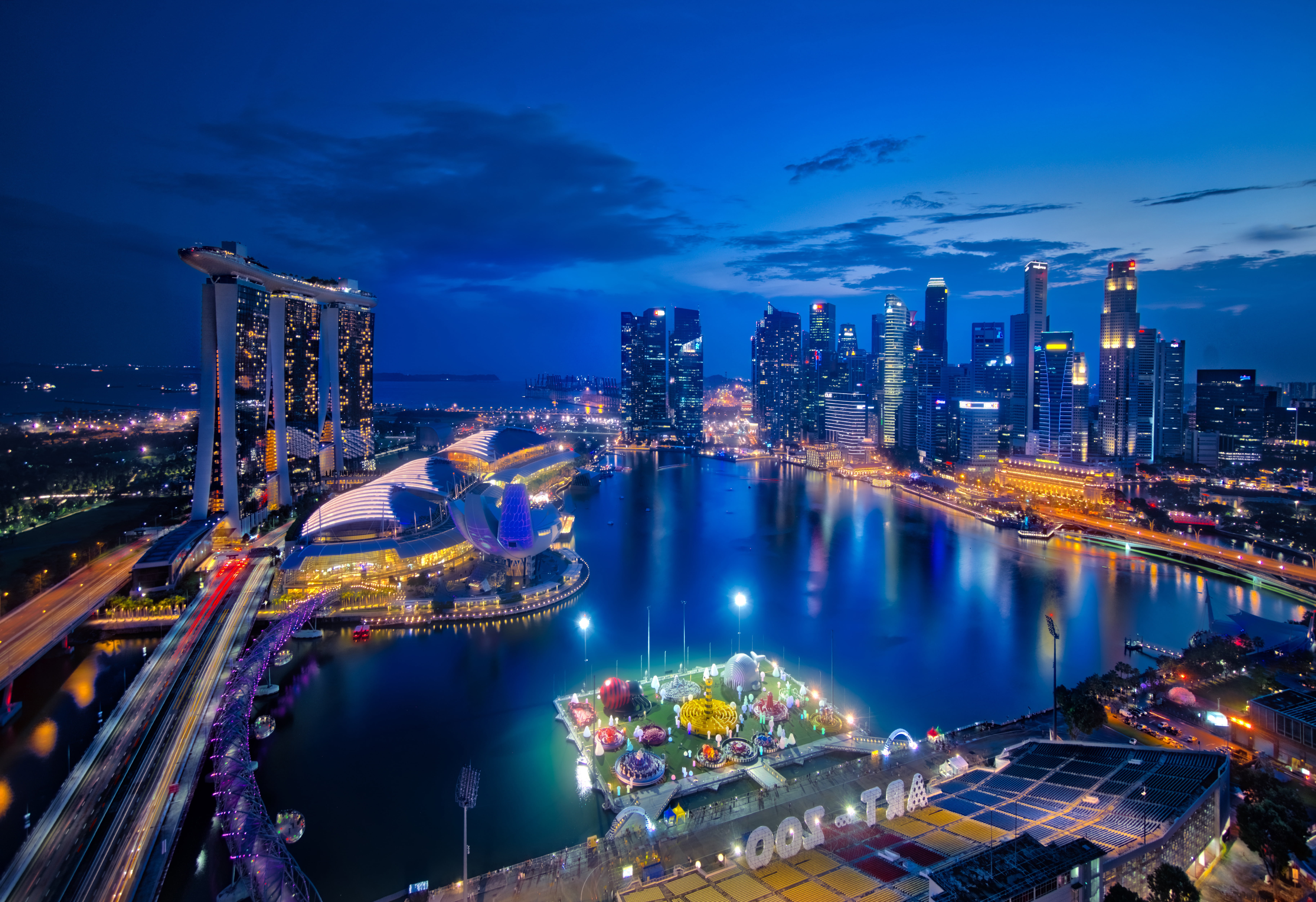 Фото самых красивых городов. Юго Восточная Азия Сингапур. Сингапур 2020. Вечерний Сингапур.
