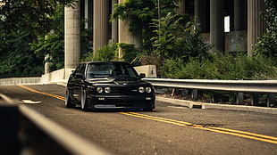 black BMW sedan, BMW M3 , car, BMW E30 HD wallpaper