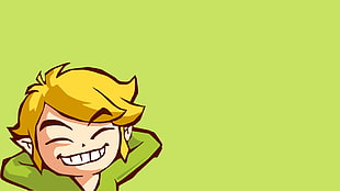 yellow haired boy wallpaper, The Legend of Zelda, Link
