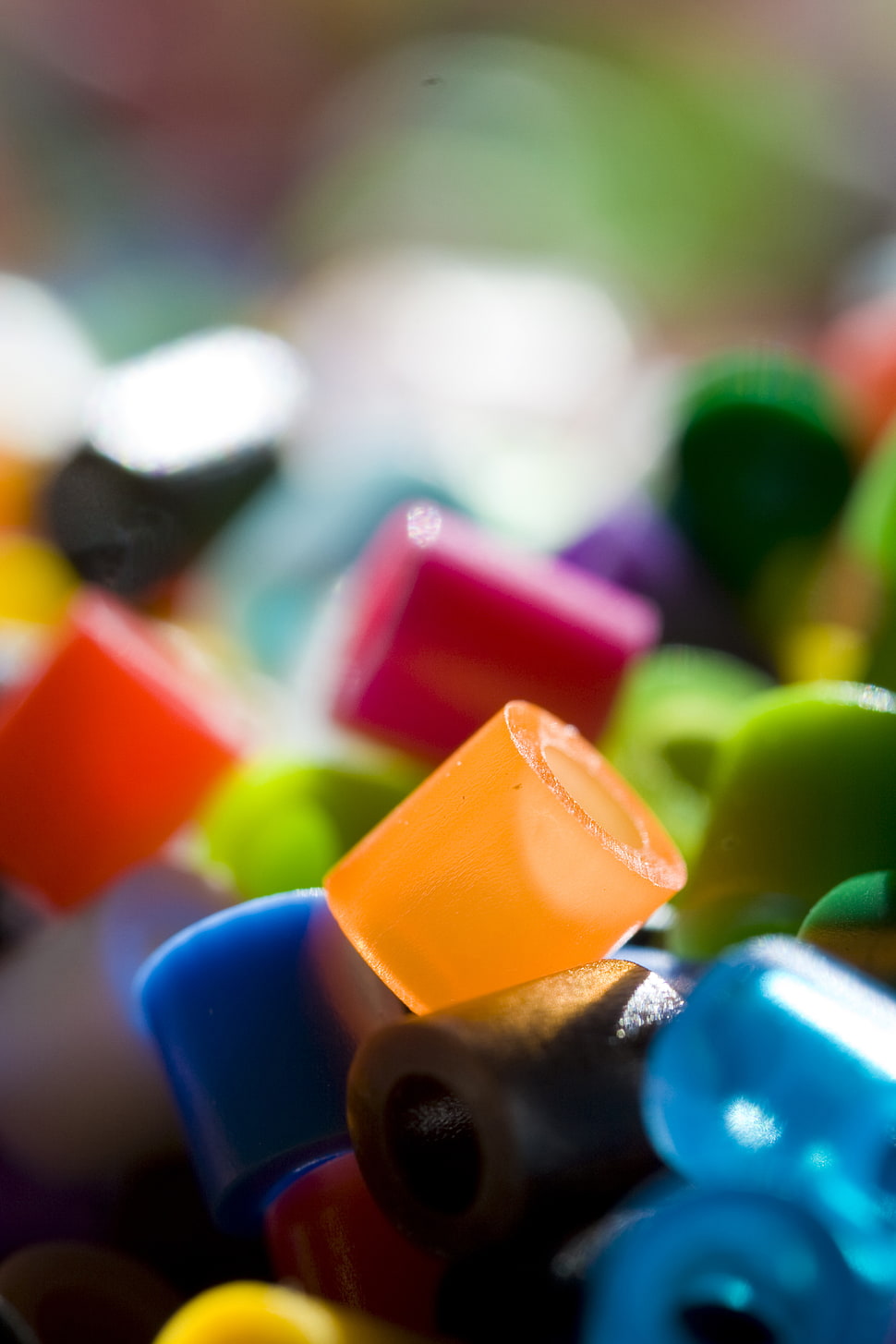 multicolored fuse beads, orange HD wallpaper
