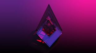 photo of triangular pink decor HD wallpaper