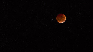 blood moon, Moon, Red moon, stars, Blood moon HD wallpaper