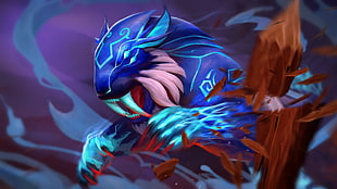 blue tiger game character screenshot, Dota 2, Loading screen