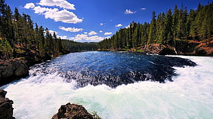 time lapse photography body of water HD wallpaper