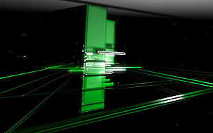 green and black LED light