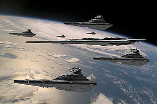 gray spaceship, Star Wars HD wallpaper