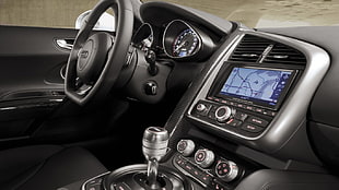 2-DIN car stereo, car, Audi, car interior HD wallpaper