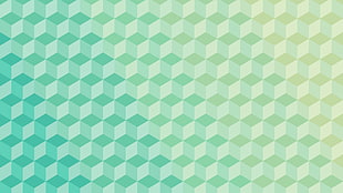 green and white quatrefoil area rug, abstract, cube
