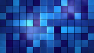 blue checked illustration