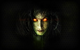 Medusa character artwork, StarCraft, Starcraft II, Sarah Kerrigan, StarCraft II : Heart Of The Swarm