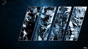 Metal Gear Solid loading screen, Big Boss, Solid Snake, Solidus Snake, Liquid Snake