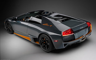 gray and orange Lamborghini Murcielago, car, Lamborghini, Lamborghini Murcielago LP650-4 Roadster