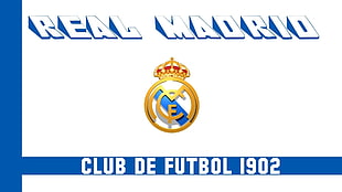 Real Madrid logo, Real Madrid, soccer clubs, sports, soccer