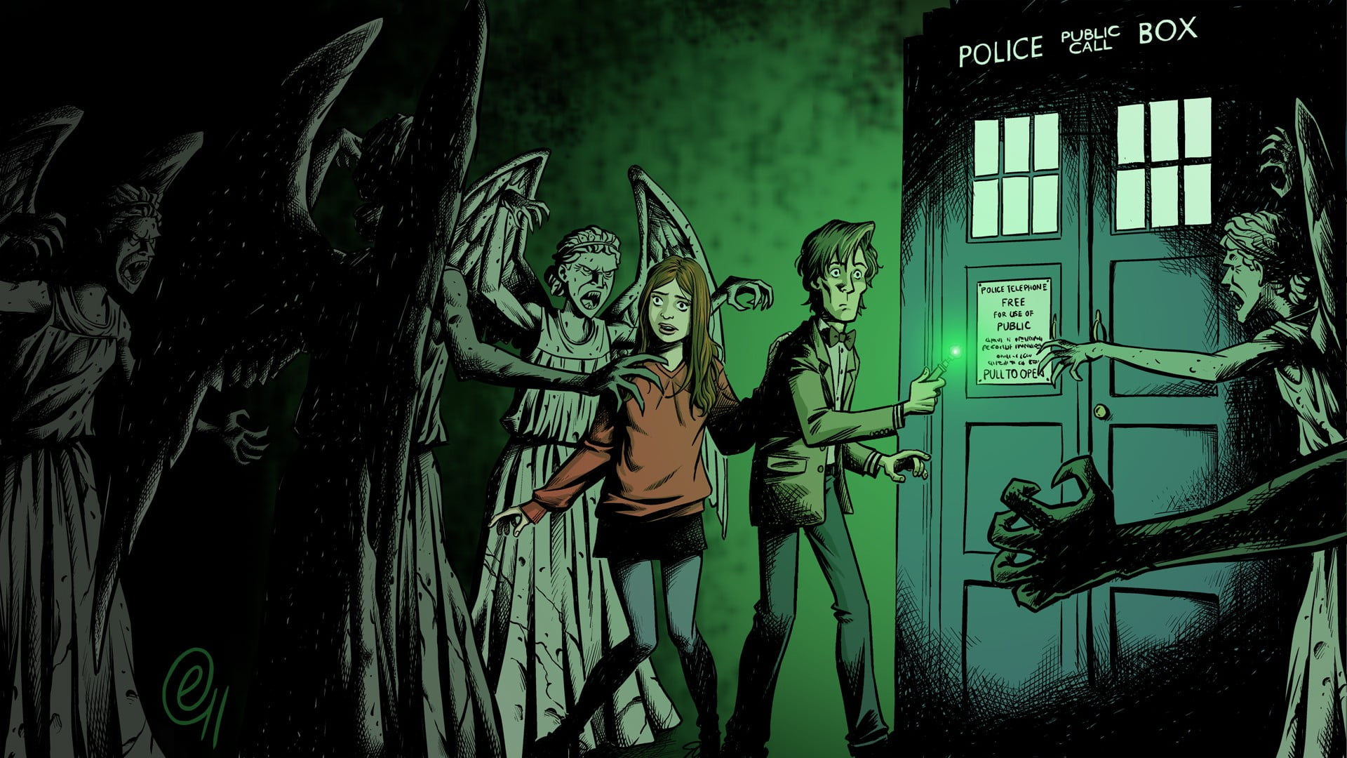 horror movie wallpaper, Doctor Who, Karen Gillan