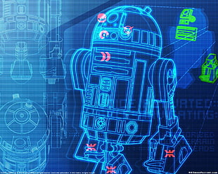 R2-D2 illustration, Star Wars, R2-D2