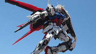 Gundam figurine, Gundam Aile Strike, Gunpla, Josh Darrah, Mobile Suit Gundam HD wallpaper