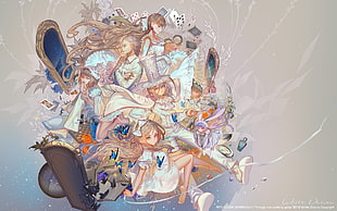 female fictional digital wallpaper, Alice in Wonderland, Alice