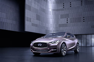 beige Infiniti concept car HD wallpaper