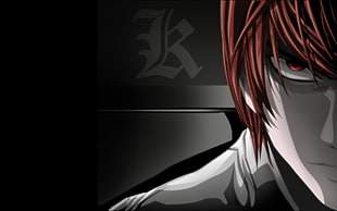 white and black wooden table, Yagami Light, Death Note