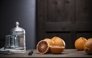 sliced tangerine, fruit, orange HD wallpaper