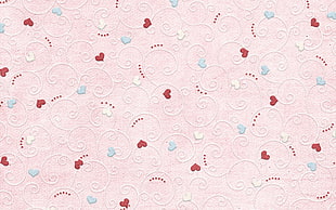 pink, red, and teal floral background