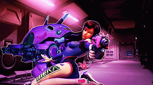 Meka character, Blizzard Entertainment, Overwatch, video games, livewirehd (Author) HD wallpaper