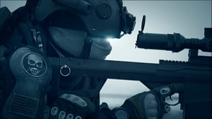 person holding rifle digital wallpaper, Tom Clancy, Ghost Recon, video games, Tom Clancy's Ghost Recon